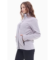 GHASSYCO. KADIN TAM FERMUARLI POLAR CEKET (Açık Gri)