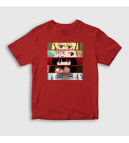 Presmono Unisex Çocuk Beyaz Girls Anime kakegurui T-Shirt 239653tt (Kırmızı)