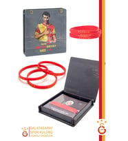 Galatasaray Orijinal Lisanslı 3'lü Silikon Bileklik Hediyelik Ahşap Kutulu (Kırmızı-Sarı-Geçişli)