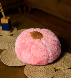 Dekoratif 30 Cm Pelüş Kabak Kırlent (Pembe)