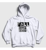 Presmono Unisex Gri Boxes Fall Out Boy Kapüşonlu Sweatshirt 62137tt (Beyaz)