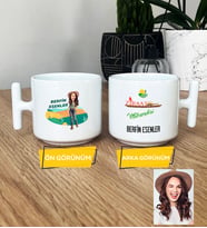 Kişiye Özel Karikatürlü Ziraat Mühendisi Hediye T Kupa Bardak Kadın Ziraat Mühendisine Mühendisler Günü Hediyesi (Beyaz)