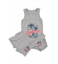 Erkek Çocuk California Atlet Külot Boxer Takım (Gri)