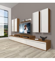Decoraktiv Ekoflex 8d Mdf Tv Ünitesi Tv Sehpası (Beyaz - Kahverengi)