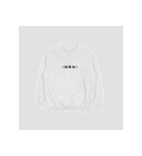 Unisex Siyah Yılbaşı Ho Ho Ho  Baskılı Oversize Kapşonsuz Sweatshirt (Beyaz)