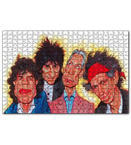 Cakapuzzle Rolling Stones Karikatürize  Puzzle Yapboz MDF (Ahşap) (1000 Parça)