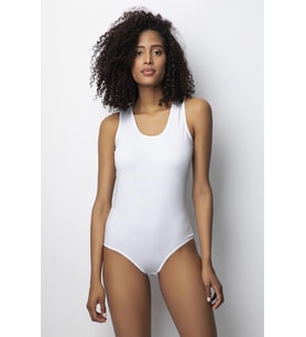 Özlem Bayan Geniş Askılı Çıtçıtlı Body Çıtçıtlı Bady 301 (Beyaz)
