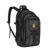 NK Unisex Okul Sırt Çantası 15' Laptop Bölmeli 1900 Denye Kalın Kumaş Çanta (Siyah)