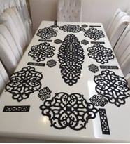 RUNNER/AMERİKAN SERVİS TAKIMI/MASA ÖRTÜSÜ. 25 PARÇA, S.DERİ (Siyah)