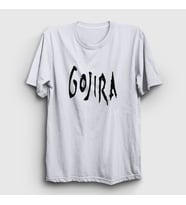 Presmono Unisex Sarı Logo Gojira T-Shirt 52862tt (Beyaz)