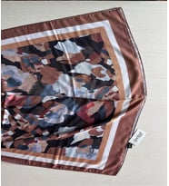 İpekal Exclusive Batik Desenli Pamuklu Şal 70x180 (Kahverengi)