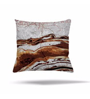 Çiçek Ağaç Kilim Etnik Desen Gizli Fermuarlı Yastık Kılıfı Kırlent Kılıfı Koltuk Yastık Kılıfı  (Kahverengi - Bej)