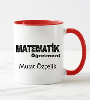 Matematik Öğretmeni Kupa Bardağı (Kırmızı)