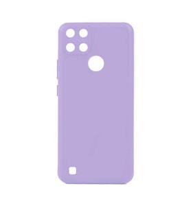 Realme C25Y Kılıf Kamera Korumalı Silikon Rubber Arka Kapak (Lila)