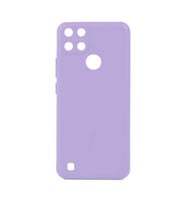 Realme C25Y Kılıf Kamera Korumalı Silikon Rubber Arka Kapak (Lila)