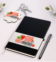 BK Gift Kişiye Özel Gıda Yüksek Mühendisi Beyaz Defter Kalem Ve Anahtarlık Hediye Seti (Model 2)
