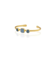 Kadir Jewellery 22 Ayar Altın Kaplama Zirkon Taşlı Ayarlanabilir Vintage Bilezik (Mercan)
