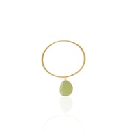 Kadir Jewellery 22 Ayar Altın Kaplama Zirkon Taşlı Ayarlanabilir Vintage Bilezik (Zeytin Yeşili)