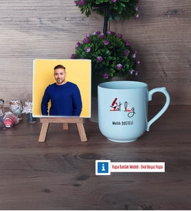 Patolog Fotoğraflı Dekoratif Taş, Kupa Bardak Beyaz Hediye (Model 5)