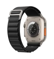 Microsonic Apple Watch Series 9 45mm Kordon Alpine Loop Yeşil (Siyah)