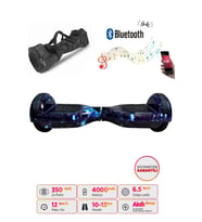 Hoverboard Elektrikli Kaykay Scooter Bluetooth Hoparlörlü 6.5 inch Çanta Hediyeli D12 (Okyanus Mavi)