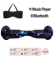 Hoverboard Elektrikli Kaykay Scooter Bluetooth Hoparlörlü 6.5 inch Çanta Hediyeli D12 (Okyanus Mavi)