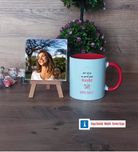 Doğum Günü Hediyesi Fotoğraflı Dekoratif Taş, Kupa Bardak Beyaz Hediye (Model 2)