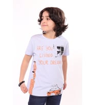 Toontoy Erkek Çocuk Baskılı Tişört (Mavi)