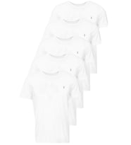 Erkek Siyah-Beyaz 5'li Basic Göğüs Nakış Detaylı Standart Fit Normal Kesim %100 Pamuk T-shirt (B.Beyaz)