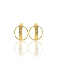 Kadir Jewellery 22 Ayar Altın Kaplama Vintage Küpe -El İşçiliği Ve Hipoalerjenik Küpe (Beyaz)
