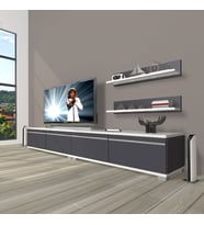 Decoraktiv Eko 220T Mdf Tv Ünitesi Tv Sehpası (Beyaz - Antrasit)