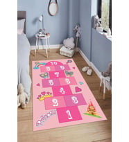 Dijital Baskılı Kaymaz Taban Yıkanabilir Kolay Temizlenir Modern Çocuk Odası Halısı NDÇ-HT-289 (Çok Renkli)