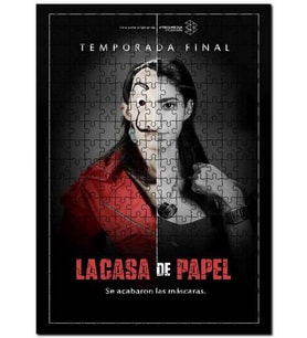 Cakapuzzle La Casa De Papel Nairobi Maskeli Maskesiz Puzzle Yapboz MDF (Ahşap) (1000 Parça)