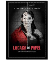 Cakapuzzle La Casa De Papel Nairobi Maskeli Maskesiz Puzzle Yapboz MDF (Ahşap) (1000 Parça)