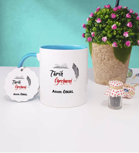 Tarih Öğretmeni Kupa Bardak ve Anahtarlık (Mavi)