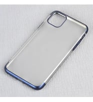 iPhone 11 Pro Kılıf Mat Dört Köşeli Lazer Silikon Kılıf (Mavi)