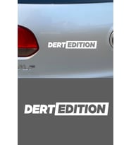 25 X 4 Cm Dert Edition Oto Cam Sticker Araba Sticker (Beyaz)