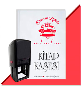 Kişiye Özel Klasik Otomobil Ac Cobra Tarihli Otomatik Kitap Kaşesi (Kırmızı)