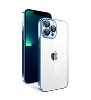 iPhone 13 Pro Max Kılıf Garaj Kenarları Renkli Kamera Korumalı (Açık Mavi)