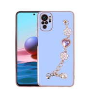 Xiaomi Redmi Note 10 Kılıf El Tutamaçlı Taka Silikon Kılıf (Mor)