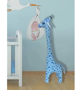 Gran Toys Oyun Arkadaşım Peluş Zürafa - 100CM (Mavi)