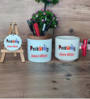 Psikolog Hediye Sepeti Kupa Bardak T Kulplu, Kalemlik ve Anahtarlık Psikoloğa Hediye (Model 1)