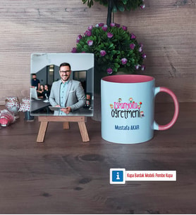 İspanyolca Öğretmeni Fotoğraflı Dekoratif Taş, Kupa Bardak Beyaz Hediye (Model 6)