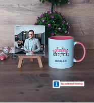 İspanyolca Öğretmeni Fotoğraflı Dekoratif Taş, Kupa Bardak Beyaz Hediye (Model 6)