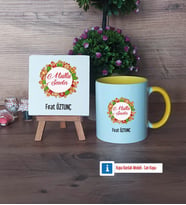 Yılbaşı Hediyesi Dekoratif Taş, Kupa Bardak Kırmızı Hediye (Model 6)