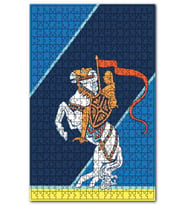 Cakapuzzle Beyaz Atlı Şövalye Puzzle Yapboz MDF (Ahşap) (500 Parça)