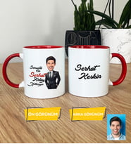 Kişiye Özel Karikatürlü Kolay Yetişmiyor Hediye Kupa Bardak Erkek Sevgiliye Abiye Babaya Doğum Günü Hediyesi (Kırmızı)