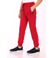 Toontoy Kız Çocuk Cepli Jogger Eşofman Alt (Kırmızı)