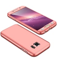 Galaxy S7 Edge Kılıf Zore Ays Full Koruma Kılıf (Rose)