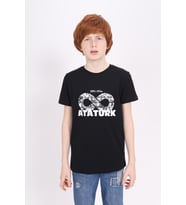Toontoy Unisex Çocuk Atatürk Baskılı Tişört (Siyah)